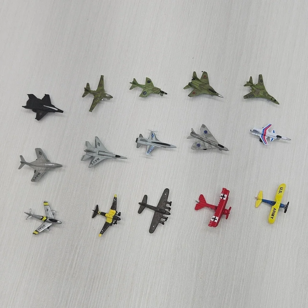 Vintage Lot 15 Micro Machines Fighter Jets War Planes 1980s